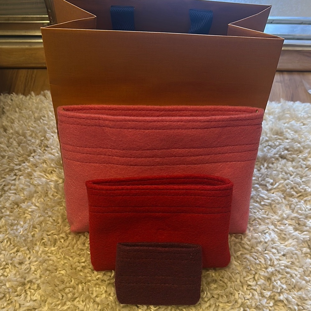 Pink and Red Felt Organizer Set